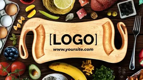 食品标志菜板餐饮片头动态FCPX模板