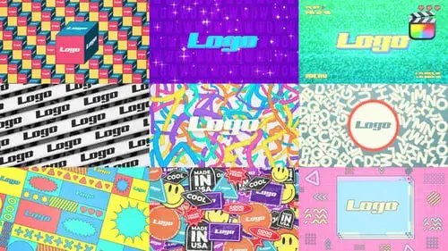 彩色页面徽标显示-FCPX模板