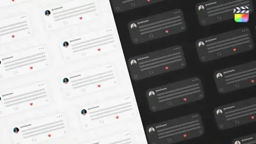 Twitter X社交媒体LOGO标志简介-FCPX模板