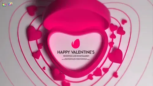 Valetines Day心脏LogoFCPX模板