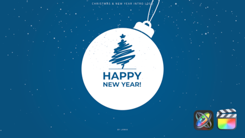 圣诞节和新年介绍LogoFCPX模板