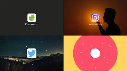 扁平LOGO标志标志标志动画FCPX模板