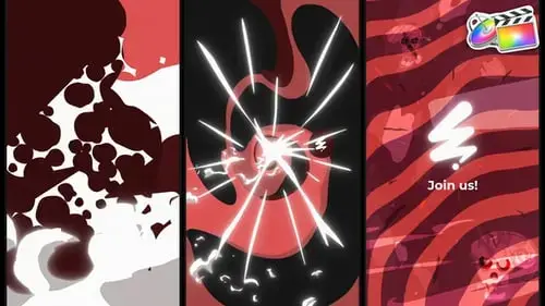 烟雾愤怒的头骨标志FCPX模板