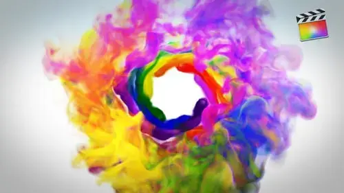 彩色烟雾徽标显示FCPX模板