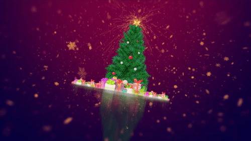 圣诞圣诞树logo动画FCPX模板