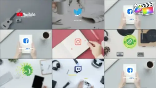 FCPX模板的扁平企业徽标