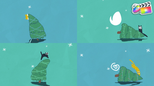 卡通圣诞标志FCPX模板