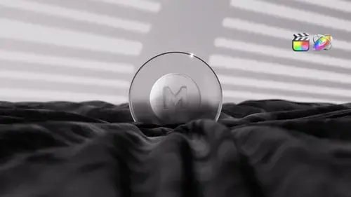 飘渺玻璃Logo质感标志FCPX模板