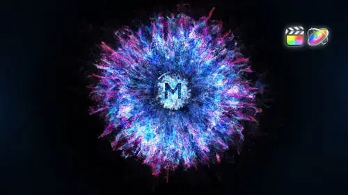 粒子爆炸Logo特效标志FCPX模板