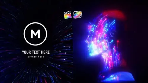 Ai未来派徽标Reveal人工智能FCPX模板