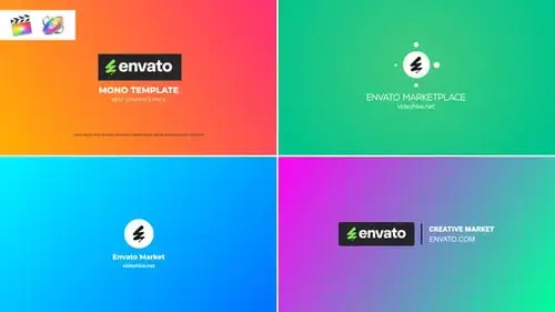 炫彩标志动画4k徽标显示FCPX模板