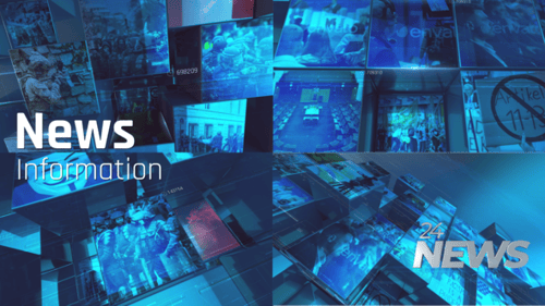 新闻信息蓝色主题科技感包装AE模板