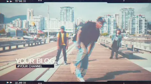 演示动画照片切换卷轴AE模板