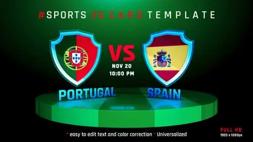 体育与开卡足球运动比赛AE模板