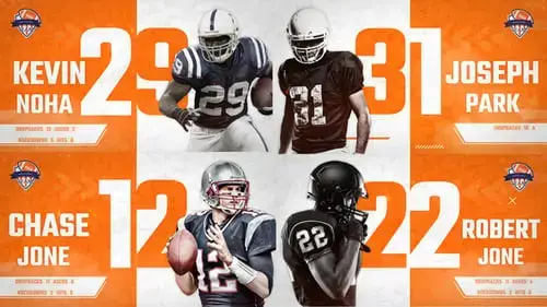 体育运动员介绍AE视频