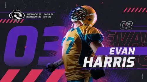 运动队简介球队人物定格动画AE视频