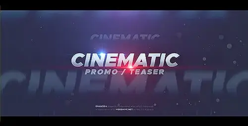 红蓝色灯光大文字效果包装AE视频