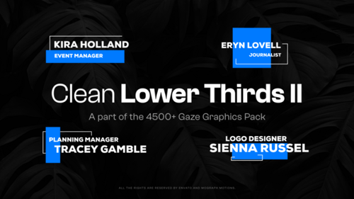 简单文字字母条包装蓝色主题AE视频