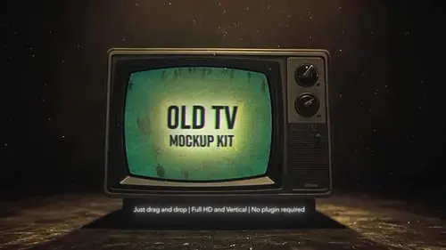 旧电视素材样机样机直播AE视频