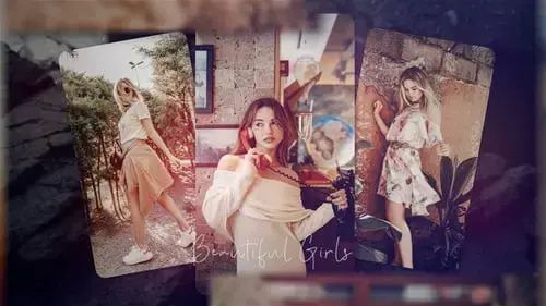 照片幻灯片粒子光效AE视频