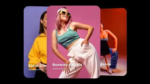 旋转木马幻灯片照片展示AE视频