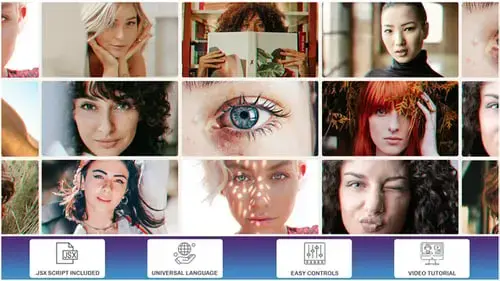 分屏图片多图展示动画AE视频