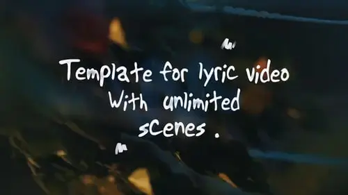 动态文字歌词视频AE模板视频