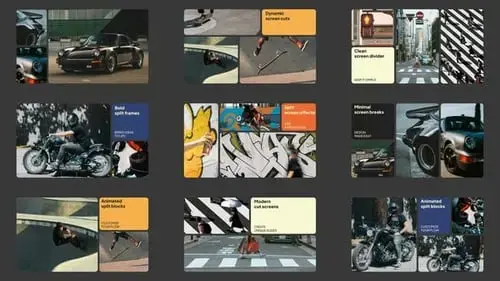 动态分屏多图展示AE视频