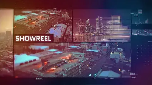 Showreel科技感切换动画AE视频