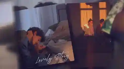 优雅的照片幻灯片与平滑的光泄漏过渡视频显示AE视频