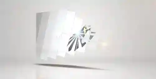 现代徽标显示具有动态光线和流体效果的动画企业AE视频