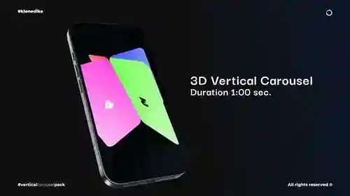 垂直幻灯片和品牌手机宣传AE视频