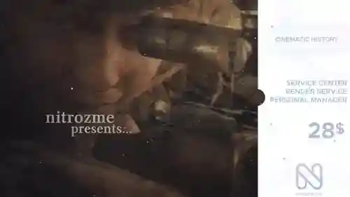 戏剧性的历史片头动画与复古墨水过渡AE视频