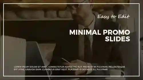 用迷你动画的设计清洁现代促销幻灯片AE视频