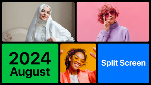 动态马赛克多屏幻灯片演示片头multi屏幕和广告模板AE视频