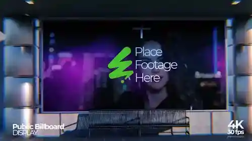 现代数字广告牌动态促销幻灯片AE视频