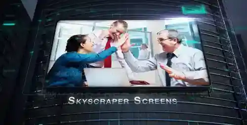 未来派公司业务演示片头素材Business builing AE视频