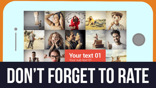 带有现代文本的动态网格照片幻灯片显示AE视频