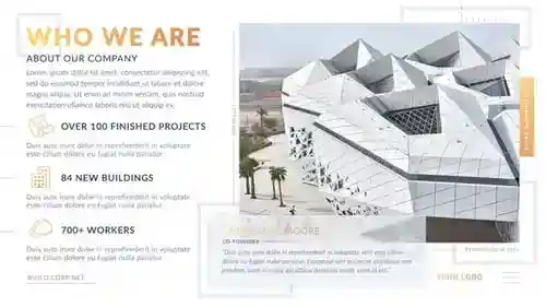 建筑公司的现代企业业务演示AE视频