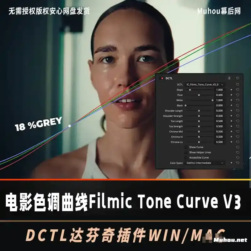 达芬奇调色进阶插件Filmic Tone Curve V2/V3 DCTL 一键重塑胶片高光+中文教程