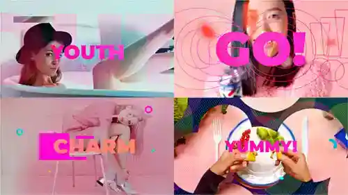 时尚魅力幻灯片-时尚活动时装秀表演场景AE视频