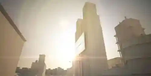 温暖的城市3D建筑AE视频