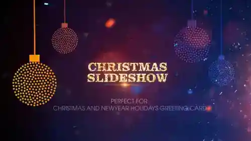 圣诞节幻灯片和圣诞节问候AE视频