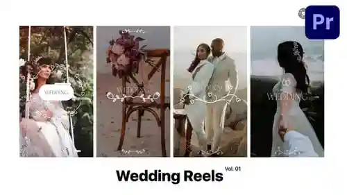 优雅的婚礼邀请卷轴抽象艺术和动画AE视频