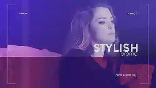 用于动态促销的现代时尚照片和视频幻灯片时装模特和黑白AE视频