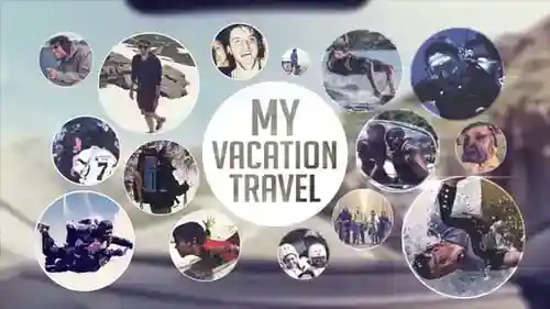 动画圆形照片库视频模板动态AE视频