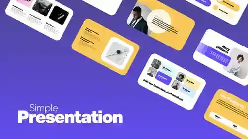 现代企业演示与动画幻灯片简单的文本和业务AE视频