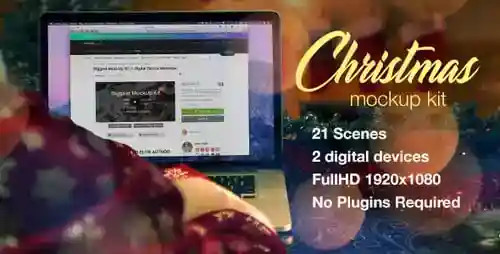 圣诞节动画设备模型套件圣诞节和霍利迪AE视频