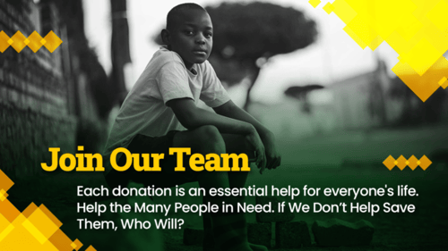 带有动态几何图形的慈善组织促销幻灯片AE视频