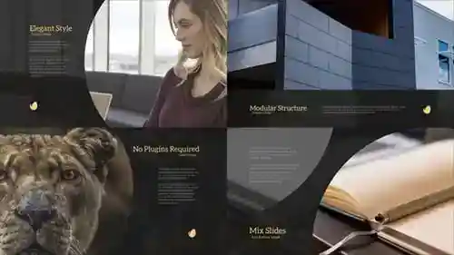 现代商务演示与优雅的文本和动态流体幻灯片AE视频